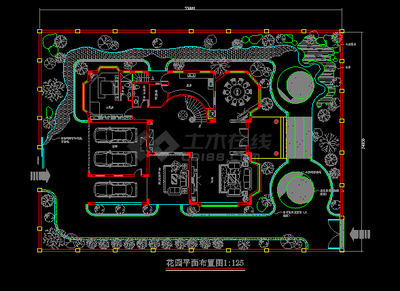 别墅室内装修设计施工CAD平面布置方案